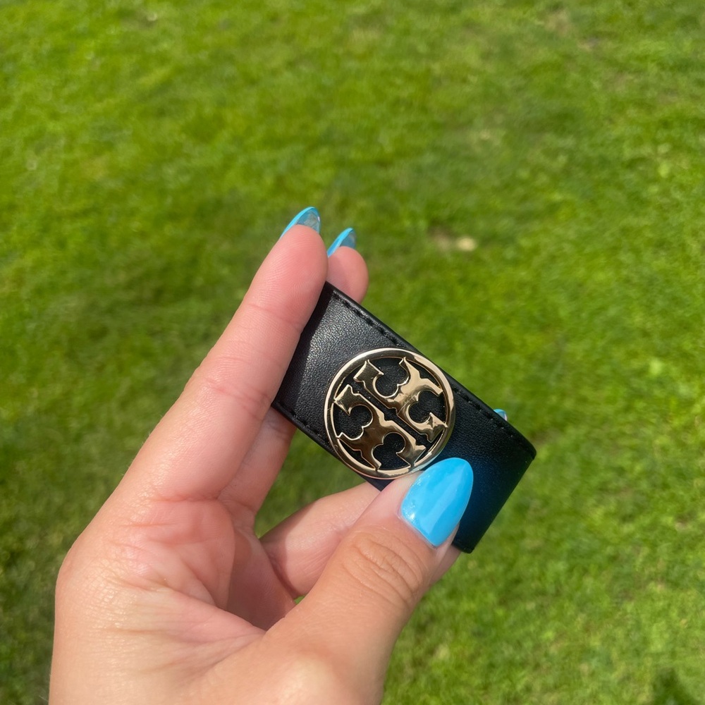 Tory Burch Black and Gold Bracelet Statement Piece